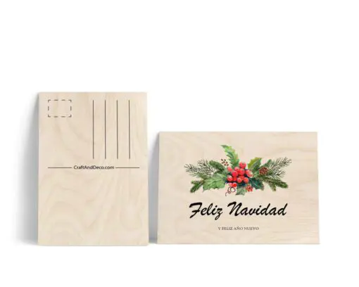 Postal de madera | Feliz Navidad