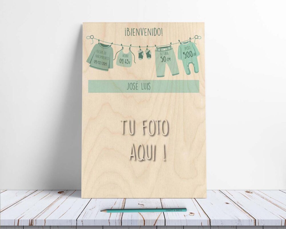 Nacimiento Bebé | Cuadro Personalizado ♡ 18,00€ ♡ Tienda Handmade