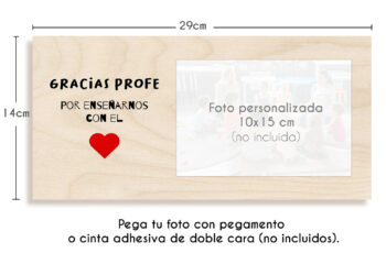 Regalo profe - Gracias profe - foto personalizada